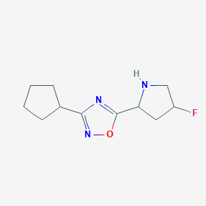 3-Cyclopentyl-5-(4-fluoropyrrolidin-2-yl)-1,2,4-oxadiazole