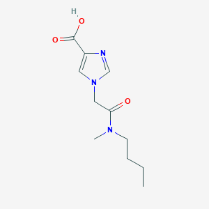 molecular formula C11H17N3O3 B1475810 1-(2-(butyl(methyl)amino)-2-oxoethyl)-1H-imidazole-4-carboxylic acid CAS No. 2098009-56-2