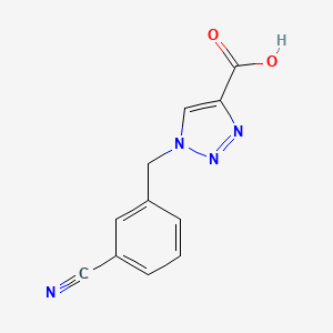 molecular formula C11H8N4O2 B1475814 1-(3-cyanobenzyl)-1H-1,2,3-triazole-4-carboxylic acid CAS No. 1375195-76-8