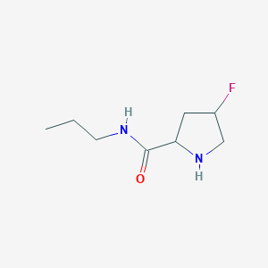 molecular formula C8H15FN2O B1475817 4-fluoro-N-propylpyrrolidine-2-carboxamide CAS No. 2097943-92-3