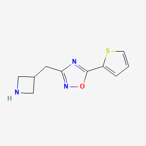 molecular formula C10H11N3OS B1475821 3-(氮杂环-3-基甲基)-5-(噻吩-2-基)-1,2,4-恶二唑 CAS No. 2097946-60-4