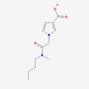 molecular formula C12H18N2O3 B1475824 1-(2-(丁基(甲基)氨基)-2-氧代乙基)-1H-吡咯-3-羧酸 CAS No. 2098077-09-7