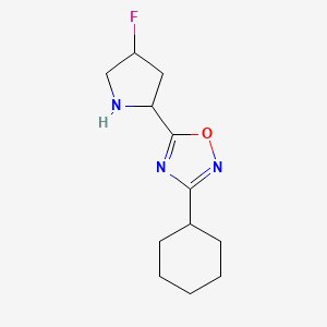 3-Cyclohexyl-5-(4-fluoropyrrolidin-2-yl)-1,2,4-oxadiazole