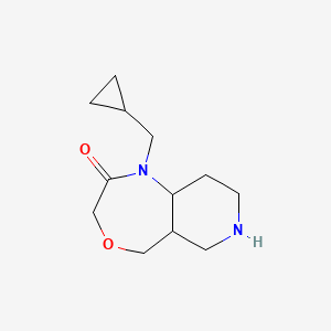 molecular formula C12H20N2O2 B1475829 1-(环丙基甲基)八氢吡啶并[4,3-e][1,4]恶杂环庚-2(3H)-酮 CAS No. 2098083-10-2