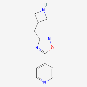 molecular formula C11H12N4O B1475830 3-(Azetidin-3-ylmethyl)-5-(pyridin-4-yl)-1,2,4-oxadiazole CAS No. 2097976-00-4