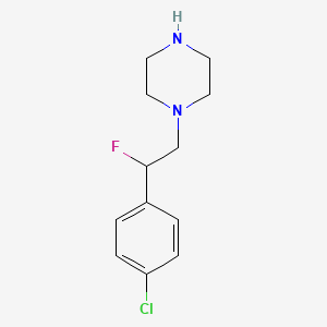 1-(2-(4-Chlorophenyl)-2-fluoroethyl)piperazine