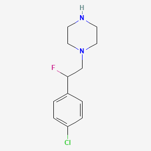 molecular formula C12H16ClFN2 B1475831 1-(2-(4-Chlorophenyl)-2-fluoroethyl)piperazine CAS No. 2090254-06-9