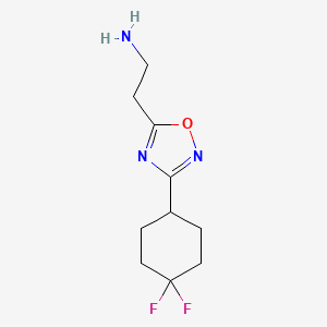 molecular formula C10H15F2N3O B1475832 2-(3-(4,4-Difluorocyclohexyl)-1,2,4-oxadiazol-5-yl)ethan-1-amine CAS No. 2091123-13-4