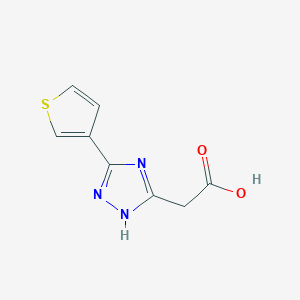 molecular formula C8H7N3O2S B1475834 2-(3-(Thien-3-yl)-1H-1,2,4-triazol-5-yl)essigsäure CAS No. 2091123-22-5