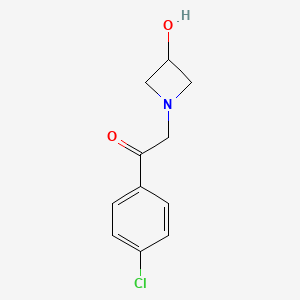 molecular formula C11H12ClNO2 B1475838 1-(4-Chlorophenyl)-2-(3-hydroxyazetidin-1-yl)ethan-1-one CAS No. 1855862-45-1
