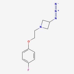 molecular formula C11H13FN4O B1475839 3-叠氮-1-(2-(4-氟苯氧基)乙基)氮杂环丁 CAS No. 2098030-67-0