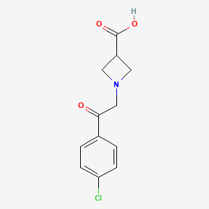 molecular formula C12H12ClNO3 B1475842 1-(2-(4-Chlorophenyl)-2-oxoethyl)azetidine-3-carboxylic acid CAS No. 2098030-86-3