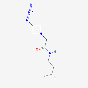 molecular formula C10H19N5O B1475845 2-(3-azidoazetidin-1-yl)-N-isopentylacetamide CAS No. 2098009-36-8