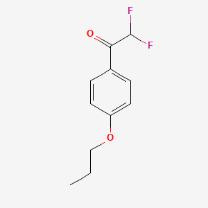 molecular formula C11H12F2O2 B14758522 2,2-Difluoro-1-(4-propoxyphenyl)ethanone 