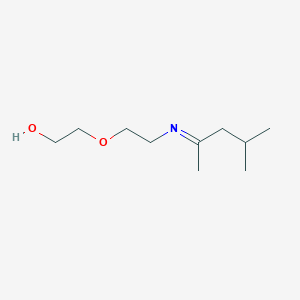 molecular formula C10H21NO2 B14758564 2-{2-[(E)-(4-Methylpentan-2-ylidene)amino]ethoxy}ethan-1-ol CAS No. 820-24-6