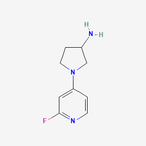 molecular formula C9H12FN3 B1475864 1-(2-Fluoropyridin-4-yl)pyrrolidin-3-amine CAS No. 2092515-89-2