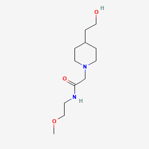 molecular formula C12H24N2O3 B1475865 2-(4-(2-hydroxyethyl)piperidin-1-yl)-N-(2-methoxyethyl)acetamide CAS No. 2097976-23-1