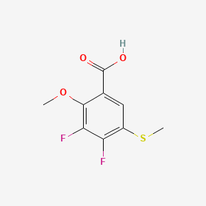 3,4-Difluoro-2-methoxy-5-(methylthio)benzoic acid