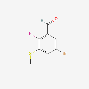 5-Bromo-2-fluoro-3-(methylthio)benzaldehyde