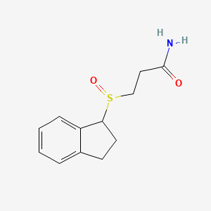 3-((2,3-dihydro-1H-inden-1-yl)sulfinyl)propanamide