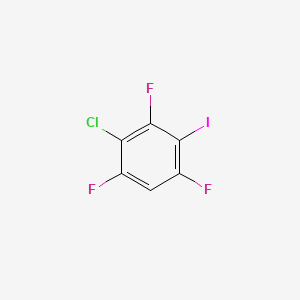 molecular formula C6HClF3I B14758754 2-Chloro-1,3,5-trifluoro-4-iodobenzene 