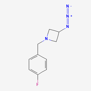 molecular formula C10H11FN4 B1475884 3-Azido-1-(4-fluorobencil)azetidina CAS No. 2098009-82-4