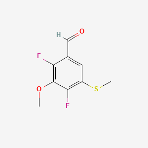 2,4-Difluoro-3-methoxy-5-(methylthio)benzaldehyde