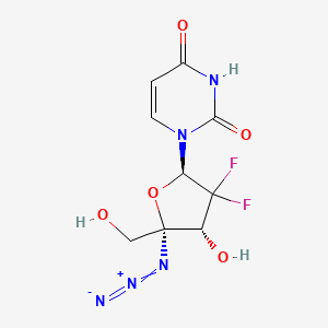 1-((2R,4R,5R)-5-Azido-3,3-difluoro-4-hydroxy-5-(hydroxymethyl)tetrahydrofuran-2-yl)pyrimidine-2,4(1H,3H)-dione