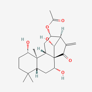 [(1R,2R,4R,8S,9R,10S,12S,13S,16R)-2,8,16-trihydroxy-5,5,9-trimethyl-14-methylidene-15-oxo-12-tetracyclo[11.2.1.01,10.04,9]hexadecanyl] acetate