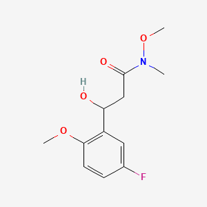 3-(5-Fluoro-2-methoxyphenyl)-3-hydroxy-N-methoxy-N-methylpropanamide