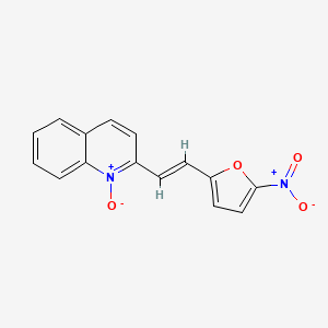 Quinoline, 2-(2-(5-nitro-2-furyl)vinyl)-, 1-oxide