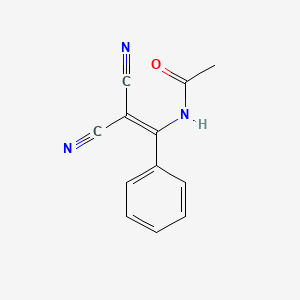 molecular formula C12H9N3O B14759056 N-(2,2-dicyano-1-phenylethenyl)acetamide 