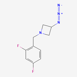 molecular formula C10H10F2N4 B1475907 3-叠氮-1-(2,4-二氟苄基)氮杂环丁 CAS No. 2097976-66-2