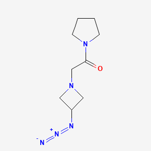 molecular formula C9H15N5O B1475908 2-(3-Azidoazetidin-1-yl)-1-(pyrrolidin-1-yl)ethan-1-one CAS No. 2098005-87-7