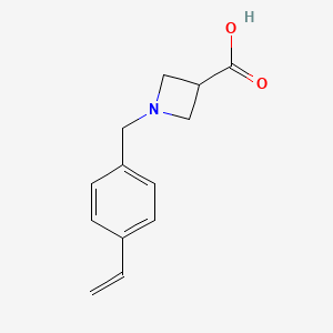 molecular formula C13H15NO2 B1475913 1-(4-Vinylbenzyl)azetidine-3-carboxylic acid CAS No. 2098098-28-1