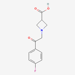 molecular formula C12H12FNO3 B1475916 1-(2-(4-Fluorophenyl)-2-oxoethyl)azetidine-3-carboxylic acid CAS No. 2098045-77-1