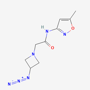 molecular formula C9H12N6O2 B1475917 2-(3-azidoazetidin-1-yl)-N-(5-methylisoxazol-3-yl)acetamide CAS No. 2097947-19-6