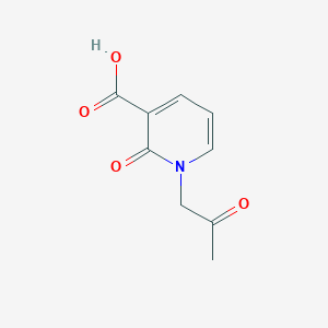 molecular formula C9H9NO4 B1475919 2-Oxo-1-(2-oxopropyl)-1,2-dihydropyridine-3-carboxylic acid CAS No. 2091733-03-6