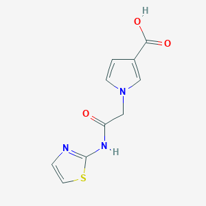 molecular formula C10H9N3O3S B1475929 1-(2-oxo-2-(thiazol-2-ylamino)ethyl)-1H-pyrrole-3-carboxylic acid CAS No. 2098030-65-8