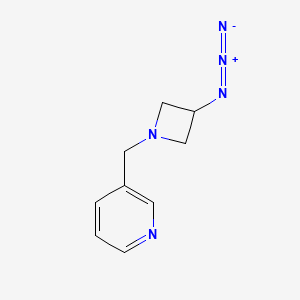 molecular formula C9H11N5 B1475930 3-((3-叠氮化氮杂环丁-1-基)甲基)吡啶 CAS No. 2098030-76-1