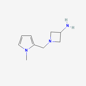 molecular formula C9H15N3 B1475932 1-((1-methyl-1H-pyrrol-2-yl)methyl)azetidin-3-amine CAS No. 2098063-73-9