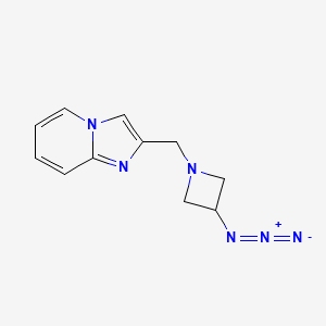 molecular formula C11H12N6 B1475937 2-((3-Azidoazetidin-1-yl)methyl)imidazo[1,2-a]pyridine CAS No. 2097947-08-3