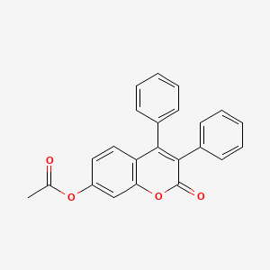 (2-oxo-3,4-diphenylchromen-7-yl) acetate