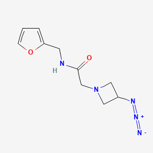 molecular formula C10H13N5O2 B1475943 2-(3-叠氮代氮杂环丁烷-1-基)-N-(呋喃-2-基甲基)乙酰胺 CAS No. 2097951-71-6