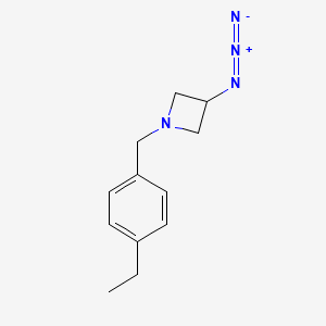 molecular formula C12H16N4 B1475948 3-叠氮化-1-(4-乙基苄基)氮杂环丙烷 CAS No. 2098063-88-6