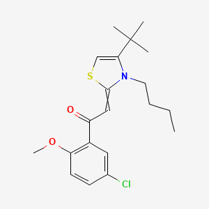 Ethanone, 2-[3-butyl-4-(1,1-dimethylethyl)-2(3H)-thiazolylidene]-1-(5-chloro-2-methoxyphenyl)-, (2Z)-