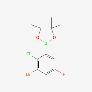 2-(3-Bromo-2-chloro-5-fluorophenyl)-4,4,5,5-tetramethyl-1,3,2-dioxaborolane