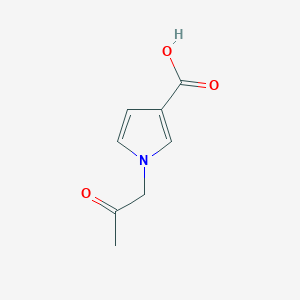 molecular formula C8H9NO3 B1475952 1-(2-oxopropyl)-1H-pyrrole-3-carboxylic acid CAS No. 2092226-79-2