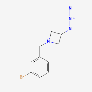 molecular formula C10H11BrN4 B1475955 3-Azido-1-(3-bromobencil)azetidina CAS No. 2089529-75-7