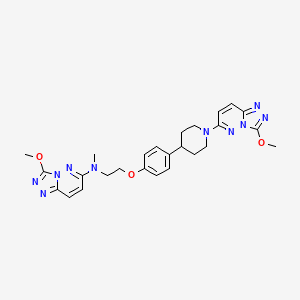 3-methoxy-N-(2-(4-(1-(3-methoxy-[1,2,4]triazolo[4,3-b]pyridazin-6-yl)piperidin-4-yl)phenoxy)ethyl)-N-methyl-[1,2,4]triazolo[4,3-b]pyridazin-6-amine